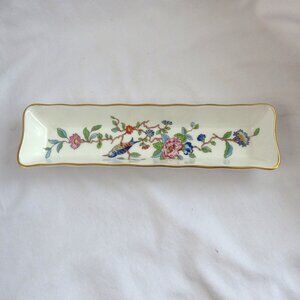 Aynsley Pembroke Mint Tray Jewelry Dish Fine English Bone China 8” x 2”